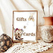 Boots & Bubbly Boho Western Brautparty Willkommen Poster