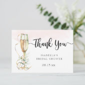 Boots & Bubbly Brautparty Danke Karte (Stehend Vorderseite)