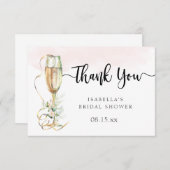 Boots & Bubbly Brautparty Danke Karte (Vorne/Hinten)