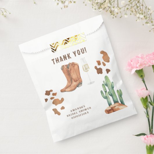 Boots & Bubbly Brautparty Vielen Dank Geschenktütchen (Versiegelt)