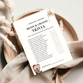 Boots & Bubbly Bride & Groom Trivia Game Card Ankündigung