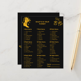 Boots & Bubbly-What's in your purse Bridal Games