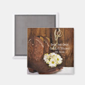 Boots Daisies und Pferbeißchen Hochzeit Sichern Si Magnet (Vorderseite/Rückseite)