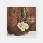 Boots-, Daisis- und Reitbit-Western-Brautparty Serviette (Vorderseite)
