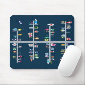 Boots-Docks multi auf Marine Mousepad (Mit Mouse)