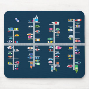 Boots-Docks multi auf Marine Mousepad