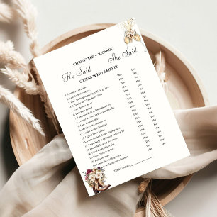 Boots Er sagte, sie habe Brautparty-Spielkarte ges Ankündigung