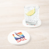 Boots-Farbe Square_Sail Sandstein Untersetzer (Seite)