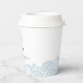 Boots & Flaschen Blue Cowboy Western Babydusche Pappbecher (Rückseite)