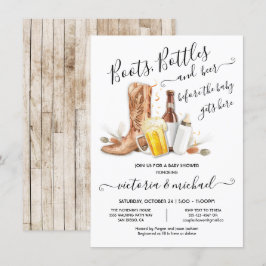 Boots Flaschen und Bier Baby Dusche Einladung