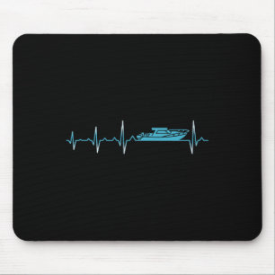 Boots Herzschlag Bootsfahrer Kapitän Besitzer Segl Mousepad