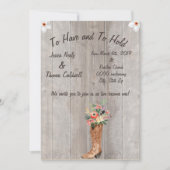 Boots Hochzeit einladen Einladung (Vorderseite)