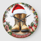 Boots Home Roads Lead Große Wanduhr (Vorderseite)
