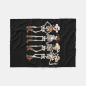 Boots Horse Dancing Skeleton Western Country Rodeo Fleecedecke (Vorderseite (Horizontal))