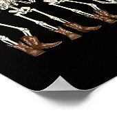 Boots Horse Dancing Skeleton Western Country Rodeo Poster (Ecke)