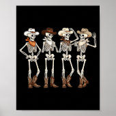 Boots Horse Dancing Skeleton Western Country Rodeo Poster (Vorne)