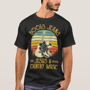 Boots Jeans Jesus & Country Music Tshirt Süd