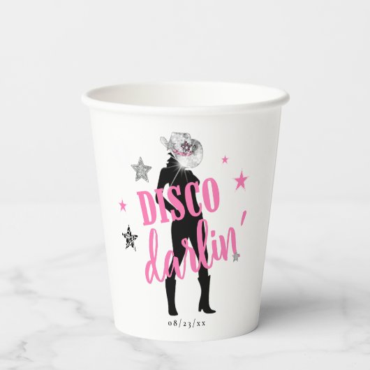 Boots 'n Bling Bachelorette Disco Darlin' ID925 Pappbecher (Rückseite)