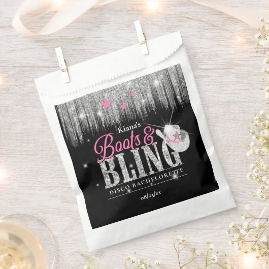 Boots 'n Bling Disco Bachelorette ID925 Geschenktütchen (Ausgeschnitten)