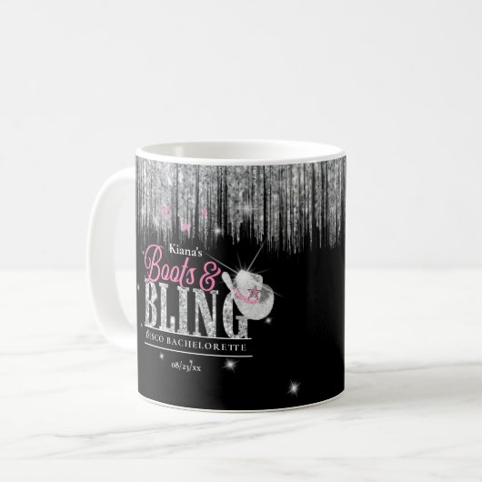 Boots 'n Bling Disco Bachelorette ID925 Kaffeetasse (Vorderseite Links)