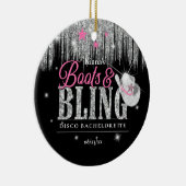 Boots 'n Bling Disco Bachelorette ID925 Keramik Ornament (Rechts)
