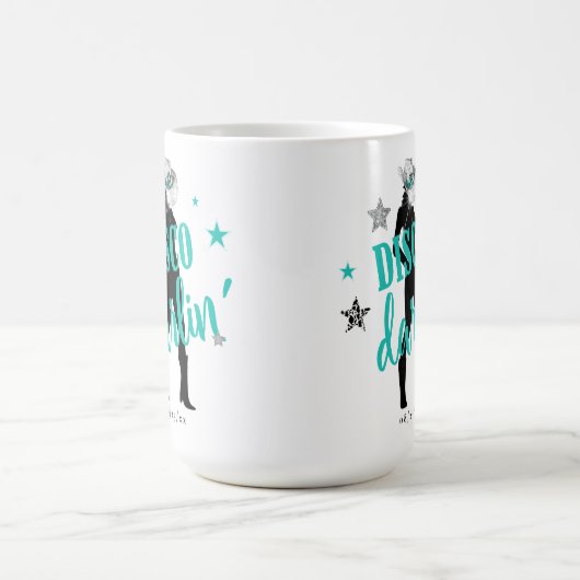 Boots 'n Bling Disco Darlin' Aquamarin ID925 Kaffeetasse (Mittel)