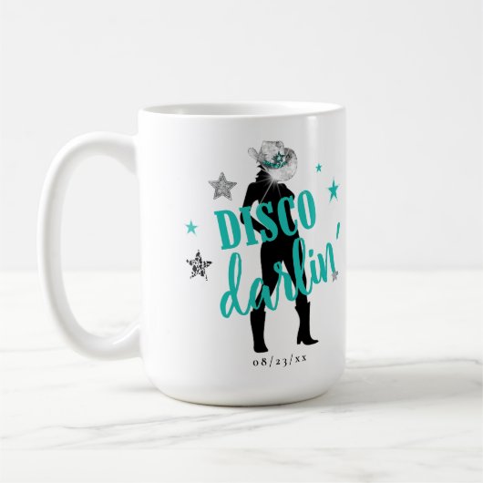 Boots 'n Bling Disco Darlin' Aquamarin ID925 Kaffeetasse (Links)