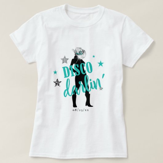 Boots 'n Bling Disco Darlin' Aquamarin ID925 T-Shirt (Design vorne)