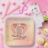 Boots N' Bubbly Cowboy Boots Heart Brautparty Pappteller (Party)