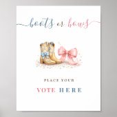Boots oder Bogen Geschlecht bekannt geben Hier abs Poster (Vorne)