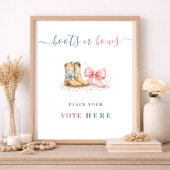 Boots oder Bogen Geschlecht bekannt geben Hier abs Poster