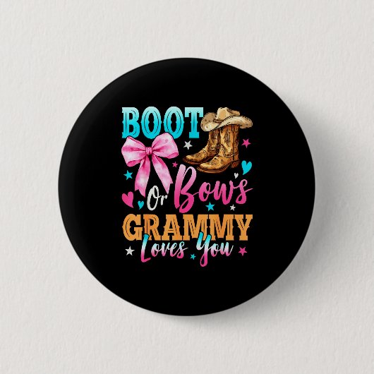 Boots oder Bögen Grammy liebt dich Geschlecht Enth Button (Vorderseite)