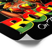 Boots On The Ground Afro Black Woman African Black Poster (Ecke)