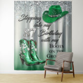 Boots on the Ground birthday backdrop Wandteppich (Beispiel)