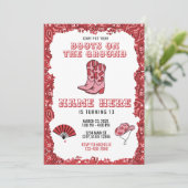 Boots On The Ground Birthday Invitation Einladung (Stehend Vorderseite)