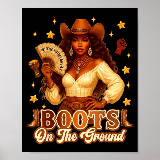 Boots On The Ground Black History Cowgirl Where Th Poster (Vorne)