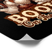 Boots On The Ground Cowgirl Western Black Girl Bla Poster (Ecke)