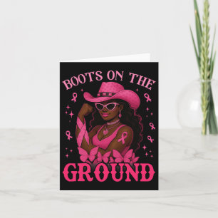 Boots on the Ground Pink Cowgirl Brustkrebs Wes Karte