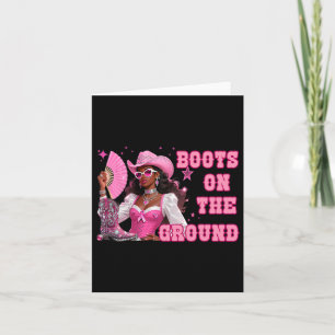 Boots on the Ground Pink Cowgirl Brustkrebs Wes Karte