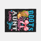 Boots Or Bows Aunt Loves You Gender Reveal Family  Fleecedecke (Vorderseite (Horizontal))