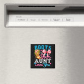 Boots Or Bows Aunt Loves You Gender Reveal Family Magnet (In Situ (Geschirrspüler))