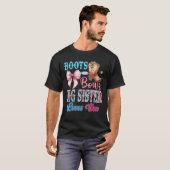 Boots or Bows Big Sister Loves You Gender Reveal P T-Shirt (Vorne ganz)