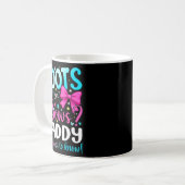 Boots Or Bows Daddy Loves You Gender Reveal Party  Kaffeetasse (Vorderseite Links)