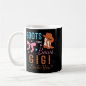 Boots Or Bows Gigi Loves You Gender Reveal Party Kaffeetasse (Links)