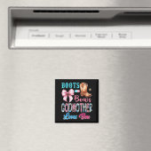 Boots Or Bows Godmother Loves You Gender Reveal We Magnet (In Situ (Geschirrspüler))