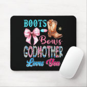 Boots Or Bows Godmother Loves You Gender Reveal We Mousepad (Mit Mouse)