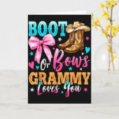 Boots Or Bows Grammy Loves You Gender Reveal Famil Karte (Gelbe Blume)