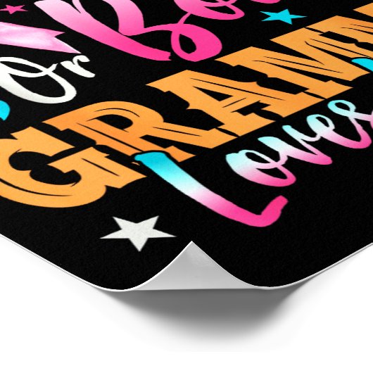 Boots Or Bows Grammy Loves You Gender Reveal Famil Poster (Ecke)