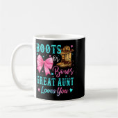 Boots Or Bows Great Aunt Loves You Gender Reveal F Kaffeetasse (Links)