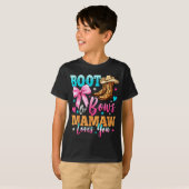 Boots Or Bows Mamaw Loves You Gender Reveal Family T-Shirt (Vorne ganz)